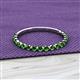 2 - Valerie 2.00 mm Green Garnet 3/4 Eternity Band 