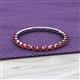 2 - Valerie 2.00 mm Ruby 3/4 Eternity Band 