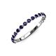 3 - Valerie 2.00 mm Blue Sapphire 3/4 Eternity Band 