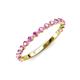3 - Valerie 2.00 mm Pink Sapphire 3/4 Eternity Band 
