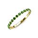 3 - Valerie 2.00 mm Green Garnet 3/4 Eternity Band 