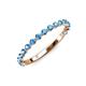 3 - Valerie 2.00 mm Blue Topaz 3/4 Eternity Band 