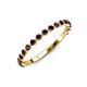 3 - Valerie 2.00 mm Red Garnet 3/4 Eternity Band 