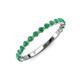 3 - Valerie 2.00 mm Emerald 3/4 Eternity Band 