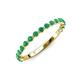 3 - Valerie 2.00 mm Emerald 3/4 Eternity Band 