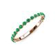 3 - Valerie 2.00 mm Emerald 3/4 Eternity Band 