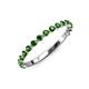 3 - Valerie 2.00 mm Green Garnet 3/4 Eternity Band 