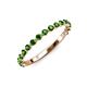 3 - Valerie 2.00 mm Green Garnet 3/4 Eternity Band 