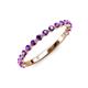 3 - Valerie 2.00 mm Amethyst 3/4 Eternity Band 