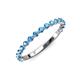 3 - Valerie 2.00 mm Blue Topaz 3/4 Eternity Band 