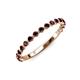 3 - Valerie 2.00 mm Red Garnet 3/4 Eternity Band 