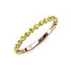 3 - Valerie 2.00 mm Yellow Diamond 3/4 Eternity Band 