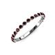 3 - Valerie 2.00 mm Red Garnet 3/4 Eternity Band 