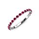 3 - Valerie 2.00 mm Ruby 3/4 Eternity Band 