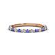 1 - Valerie 2.00 mm Tanzanite and Diamond 3/4 Eternity Band 
