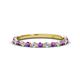 1 - Valerie 2.00 mm Amethyst and Diamond 3/4 Eternity Band 