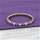 2 - Valerie 2.00 mm Amethyst and Diamond 3/4 Eternity Band 