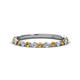 1 - Valerie 2.00 mm Citrine and Diamond 3/4 Eternity Band 