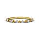 1 - Valerie 2.00 mm Citrine and Diamond 3/4 Eternity Band 