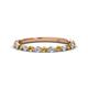 1 - Valerie 2.00 mm Citrine and Diamond 3/4 Eternity Band 