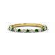 1 - Valerie 2.00 mm Green Garnet and Diamond 3/4 Eternity Band 