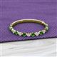 2 - Valerie 2.00 mm Green Garnet and Diamond 3/4 Eternity Band 