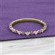 2 - Valerie 2.00 mm Amethyst and Diamond 3/4 Eternity Band 