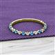 2 - Valerie 2.00 mm Blue Topaz and Diamond 3/4 Eternity Band 