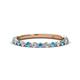 1 - Valerie 2.00 mm Blue Topaz and Diamond 3/4 Eternity Band 