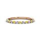 1 - Valerie 2.00 mm Yellow Sapphire and Diamond 3/4 Eternity Band 