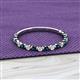 2 - Valerie 2.00 mm Blue Diamond and Diamond 3/4 Eternity Band 
