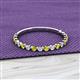 2 - Valerie 2.00 mm Yellow and White Diamond 3/4 Eternity Band 