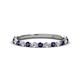 1 - Valerie 2.00 mm Blue Sapphire and Diamond 3/4 Eternity Band 