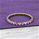 2 - Valerie 2.00 mm Pink Sapphire and Diamond 3/4 Eternity Band 