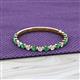 2 - Valerie 2.00 mm Emerald and Diamond 3/4 Eternity Band 