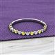 2 - Valerie 2.00 mm Yellow Sapphire and Diamond 3/4 Eternity Band 