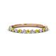 1 - Valerie 2.00 mm Yellow and White Diamond 3/4 Eternity Band 