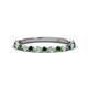 1 - Valerie 2.00 mm Green Garnet and Lab Grown Diamond 3/4 Eternity Band 
