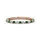 1 - Valerie 2.00 mm Green Garnet and Lab Grown Diamond 3/4 Eternity Band 