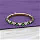 2 - Valerie 2.00 mm Green Garnet and Lab Grown Diamond 3/4 Eternity Band 