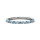 1 - Valerie 2.00 mm Blue Topaz and Lab Grown Diamond 3/4 Eternity Band 