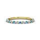 1 - Valerie 2.00 mm Blue Topaz and Lab Grown Diamond 3/4 Eternity Band 