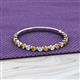 2 - Valerie 2.00 mm Citrine and Lab Grown Diamond 3/4 Eternity Band 