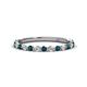 1 - Valerie 2.00 mm Blue Diamond and Lab Grown Diamond 3/4 Eternity Band 