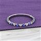 2 - Valerie 2.00 mm Tanzanite and Lab Grown Diamond 3/4 Eternity Band 