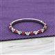 2 - Valerie 2.00 mm Ruby and Lab Grown Diamond 3/4 Eternity Band 