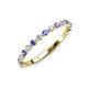 3 - Valerie 2.00 mm Tanzanite and Diamond 3/4 Eternity Band 
