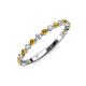 3 - Valerie 2.00 mm Citrine and Diamond 3/4 Eternity Band 