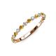 3 - Valerie 2.00 mm Citrine and Diamond 3/4 Eternity Band 