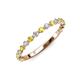 3 - Valerie 2.00 mm Yellow Sapphire and Diamond 3/4 Eternity Band 